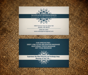 Massage Reimagined Business Card Design | Business Card Design by navacreative