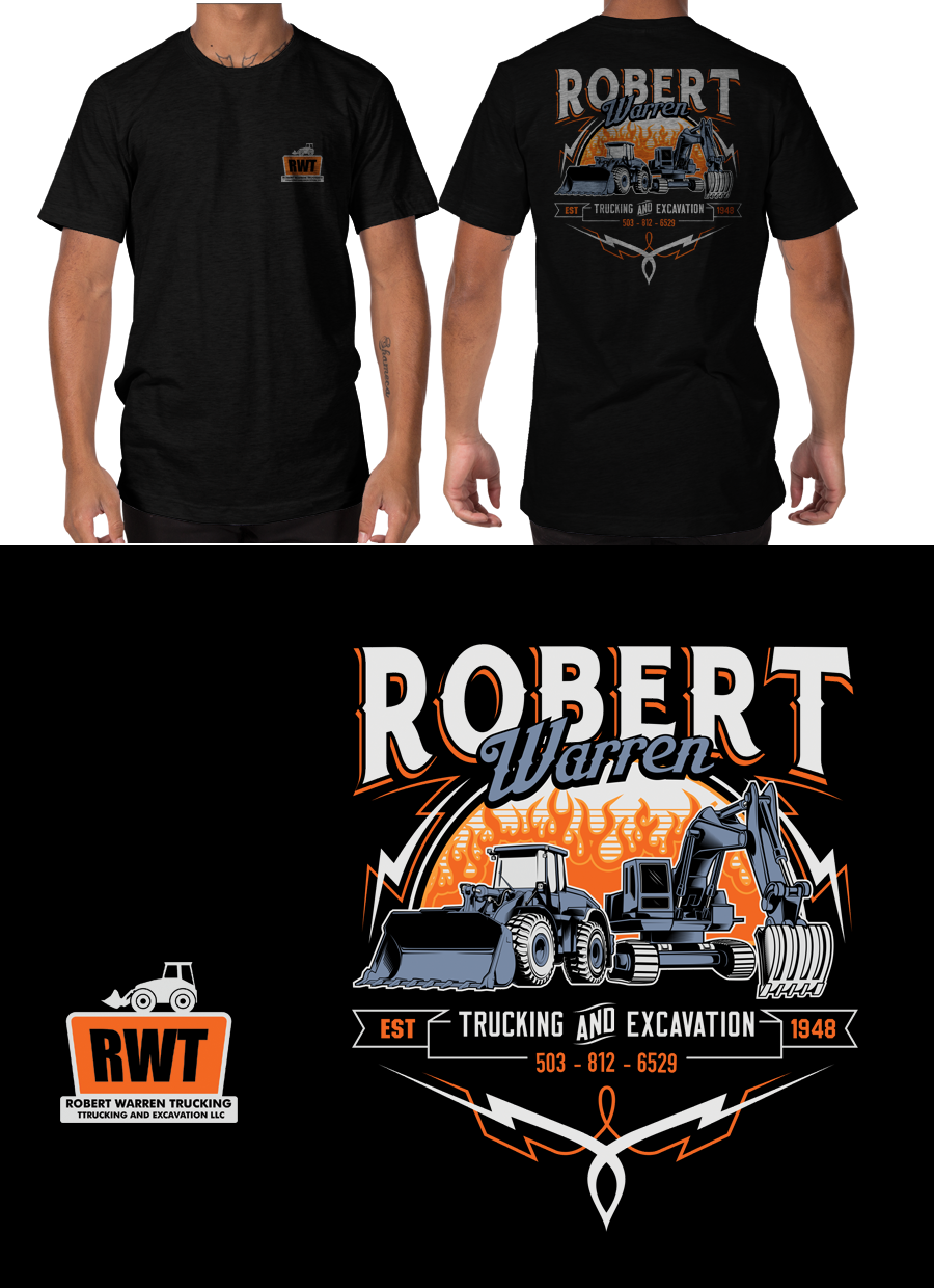 T-shirt Design by cithuwill for Robert Warren Trucking and Excavation | Design #16419134