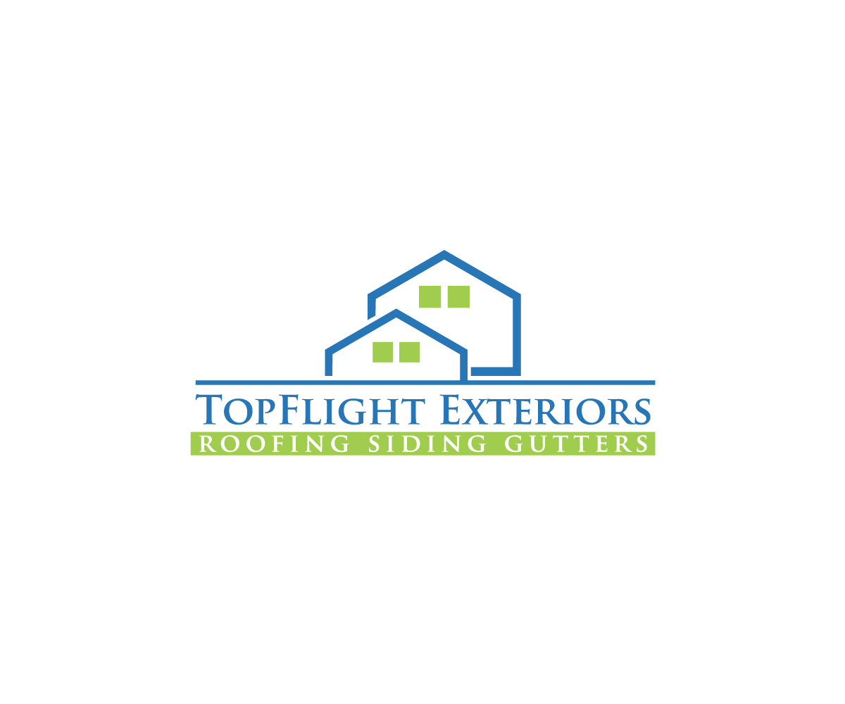 Logo Design by niko for TopFlight Exteriors  | Design #16455013