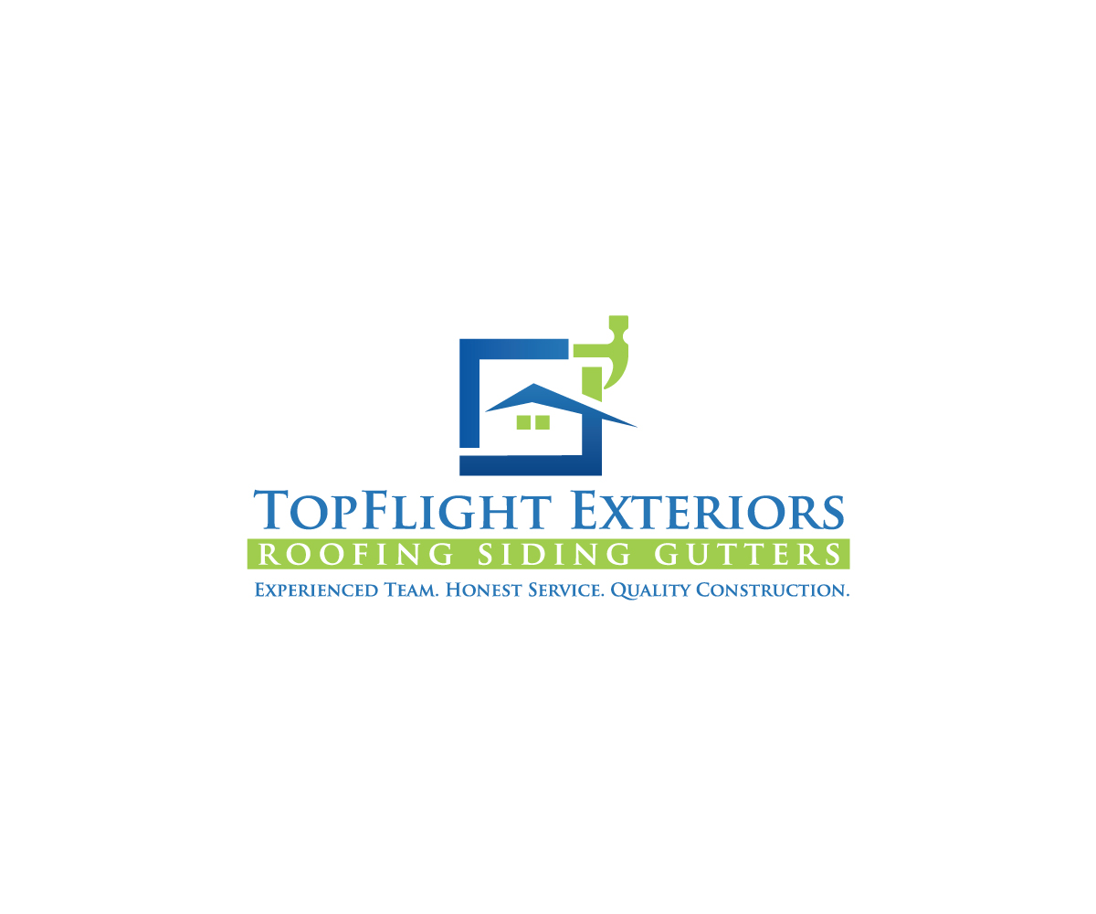 Logo Design by niko for TopFlight Exteriors  | Design #16455105