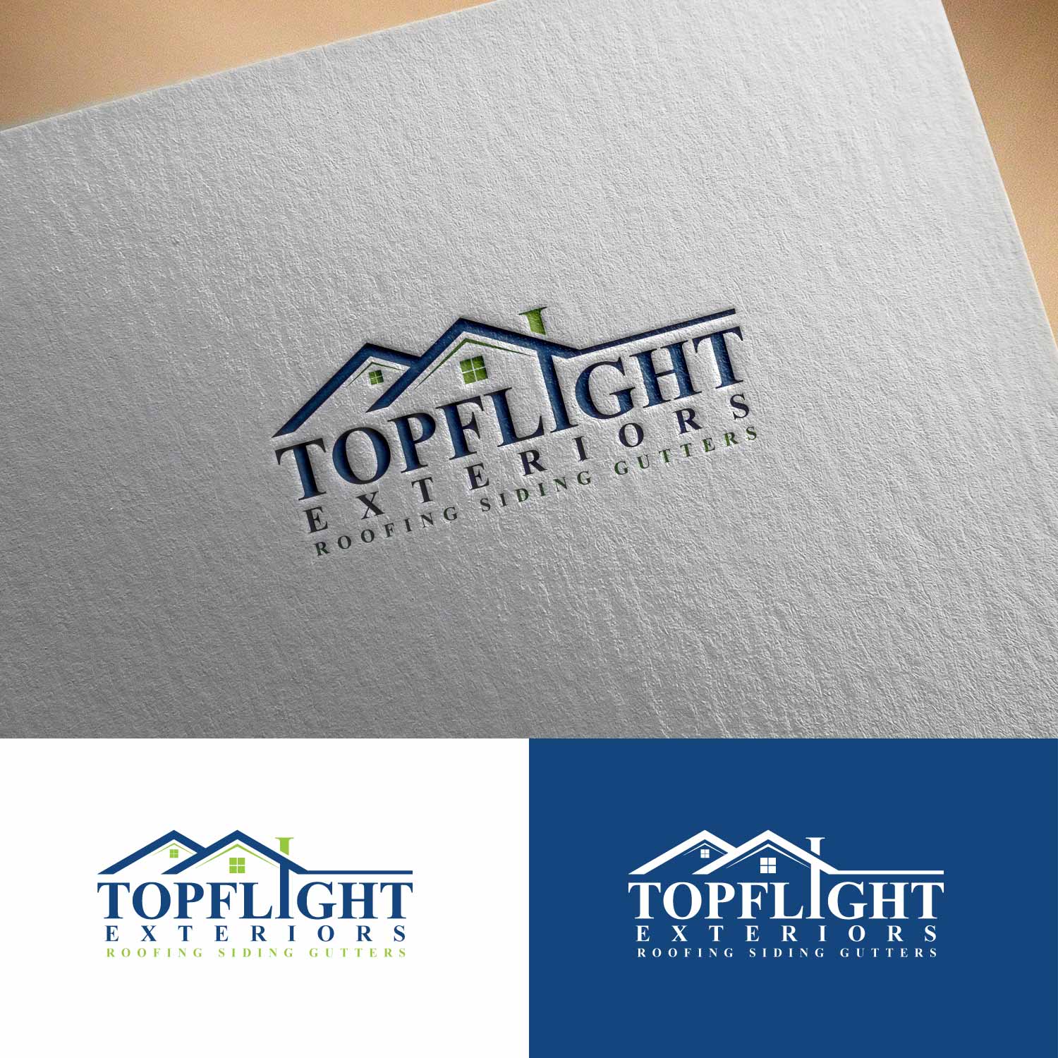 Diseño de Logo por karthika vs para TopFlight Exteriors  | Diseño #16466614