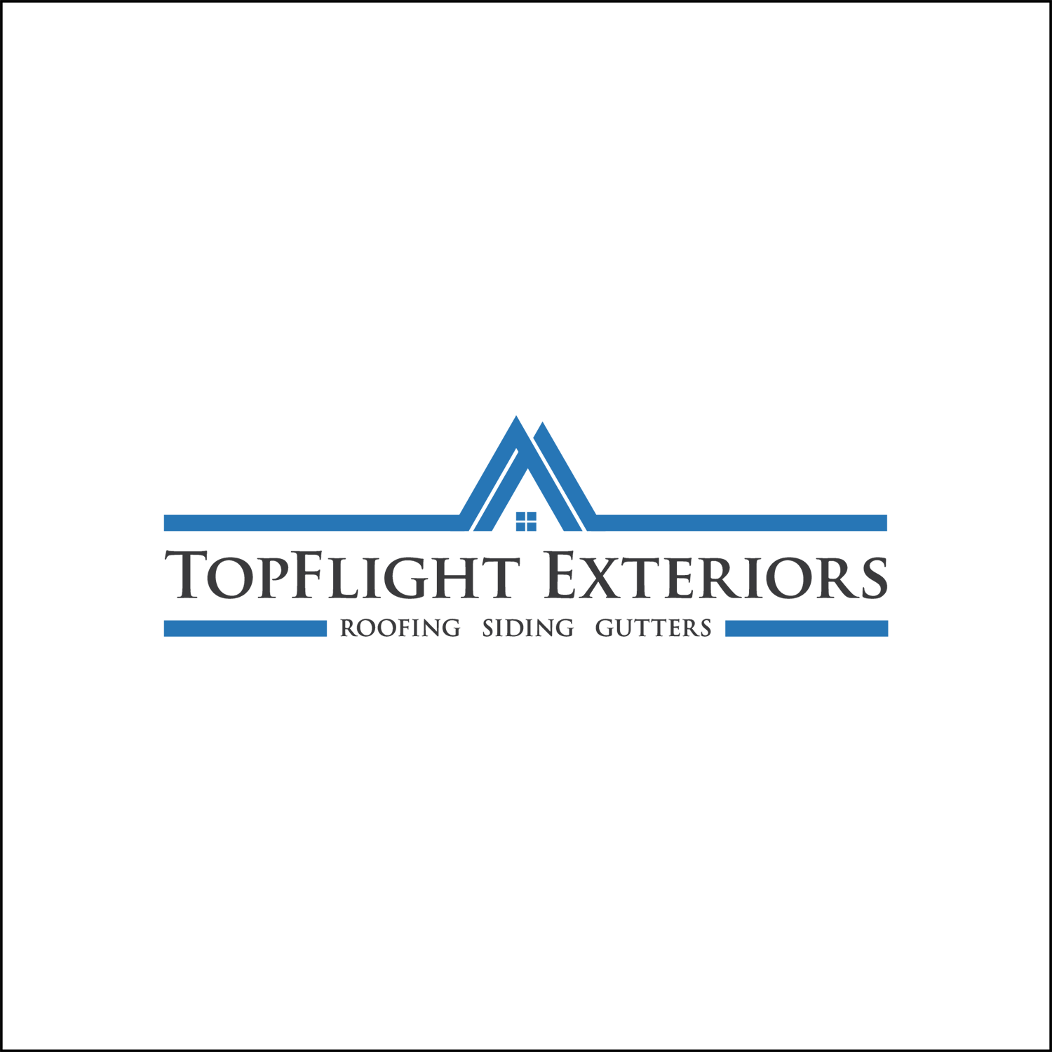 Logo Design by iqbalkabir for TopFlight Exteriors  | Design #16466401