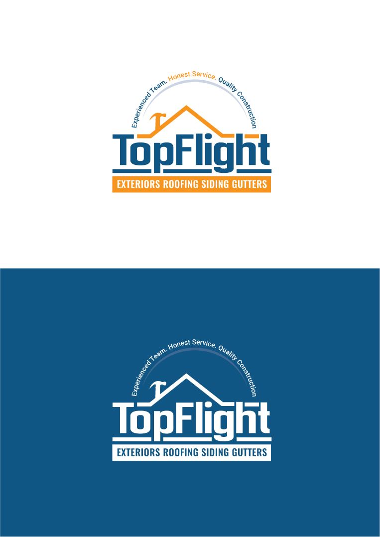 Logo Design by somani for TopFlight Exteriors  | Design #16454432