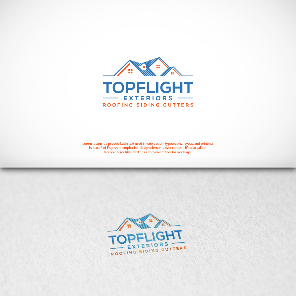 Logo Design by Kingdom Vision for TopFlight Exteriors  | Design #16458749