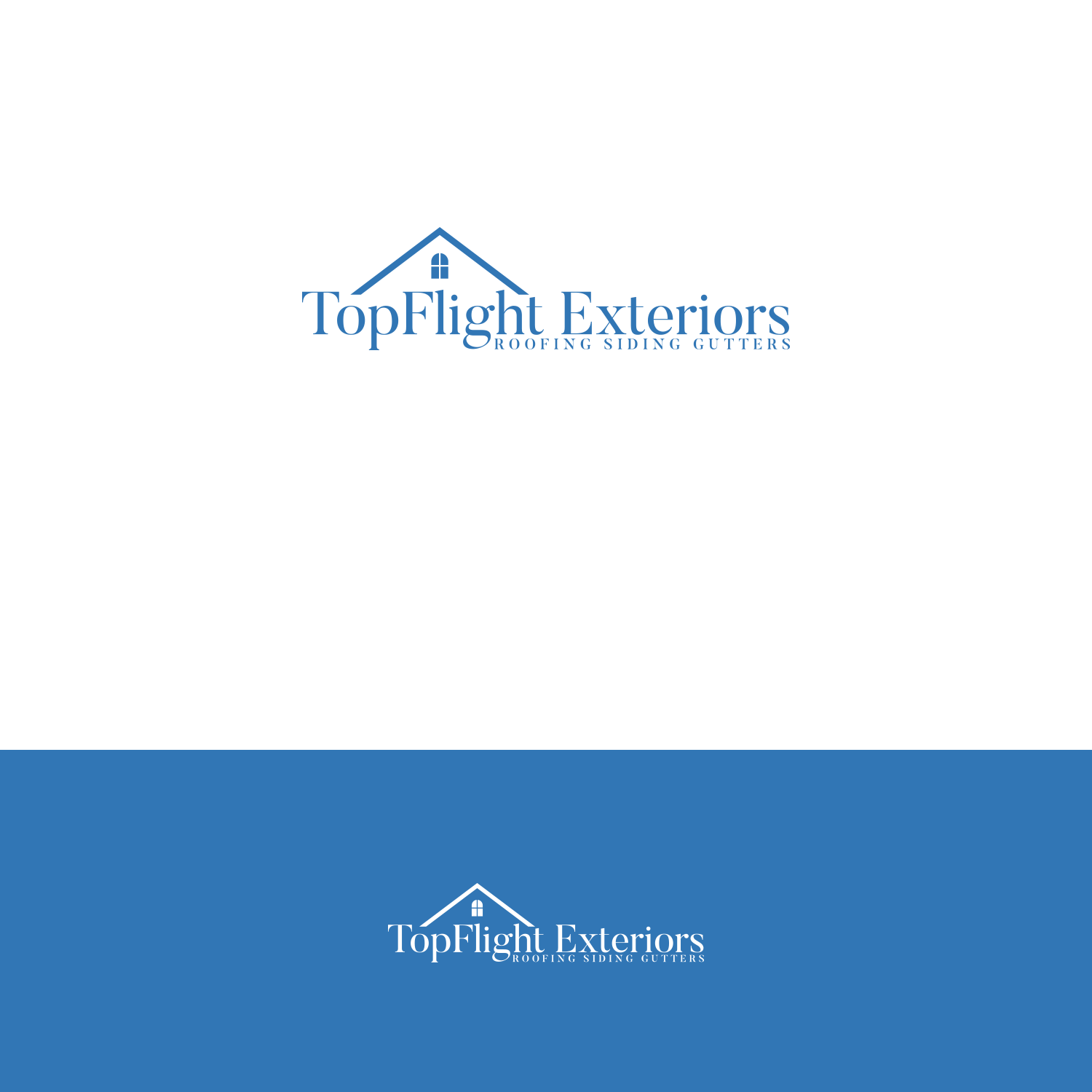 Logo Design by DesignDUO for TopFlight Exteriors  | Design #16516324