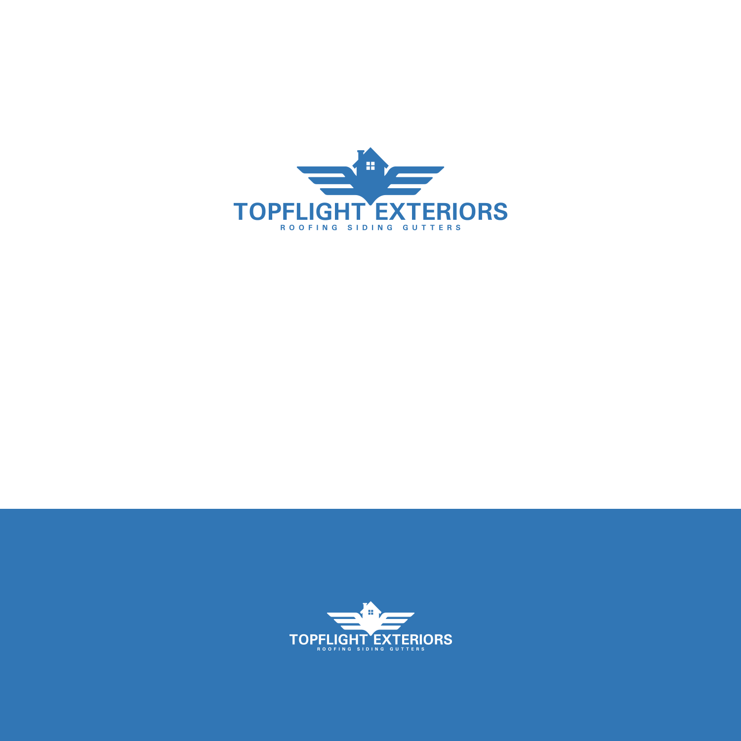Logo Design by DesignDUO for TopFlight Exteriors  | Design #16516326