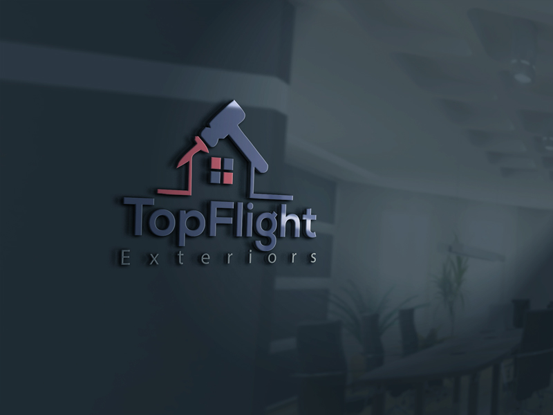 Logo Design by RANARANA for TopFlight Exteriors  | Design #16525673
