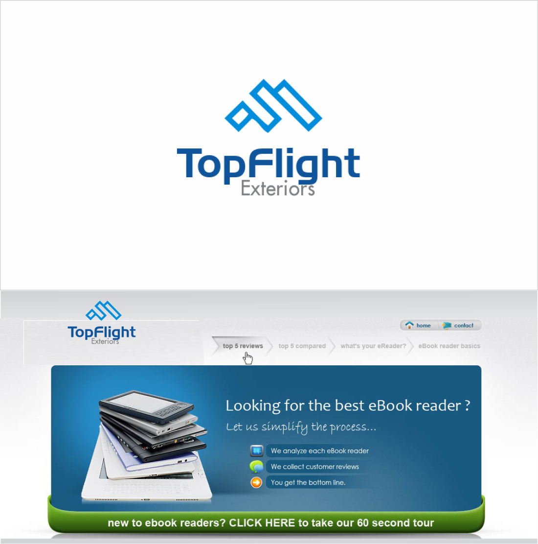 Logo Design by Behave 2 for TopFlight Exteriors  | Design #16474199