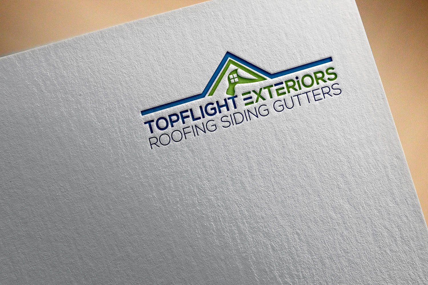 Logo Design by roman reings for TopFlight Exteriors  | Design #16465941