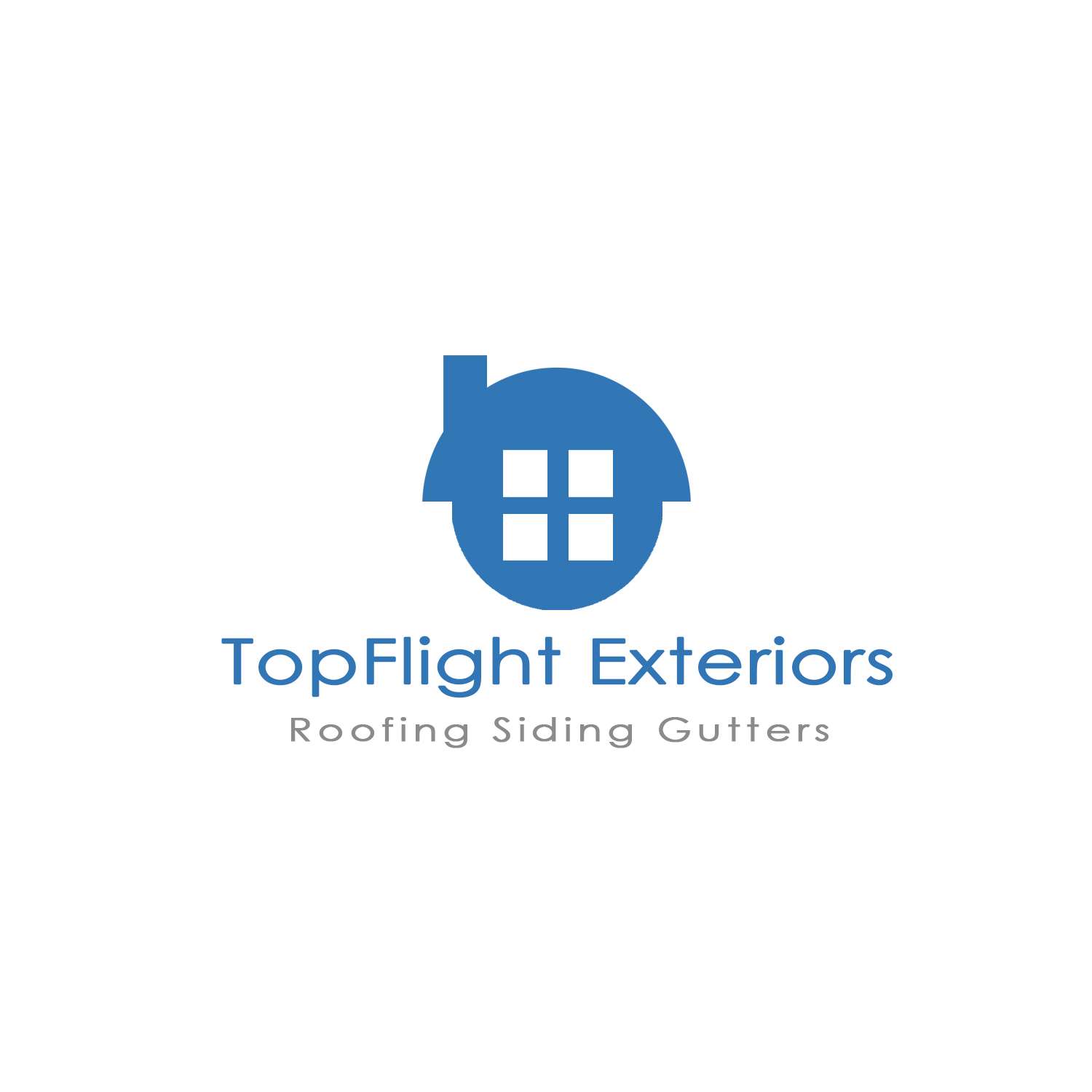 Logo Design by Solomon Durai for TopFlight Exteriors  | Design #16526174