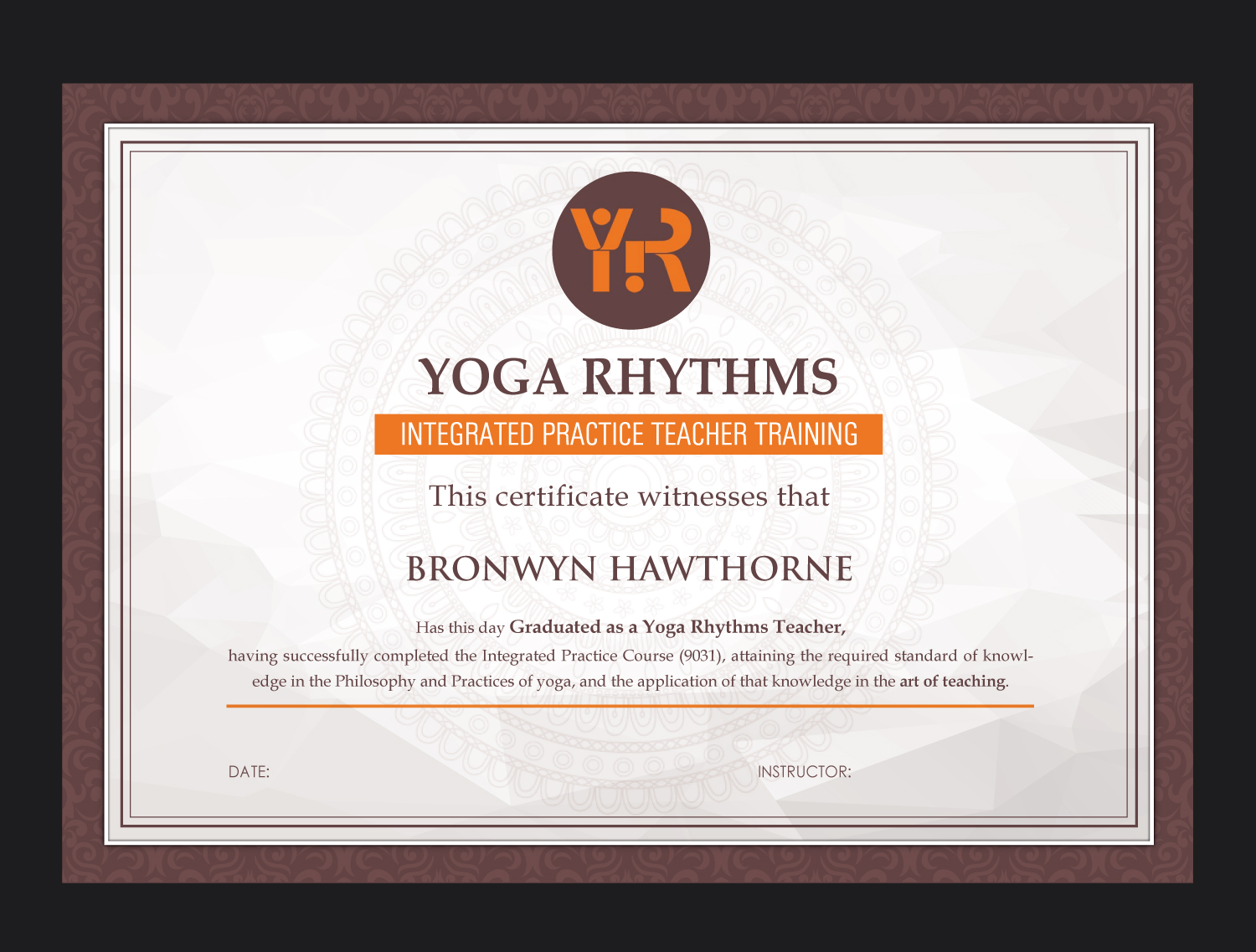 Print Design by meet007 for Yoga Rhythms | Design #16332989