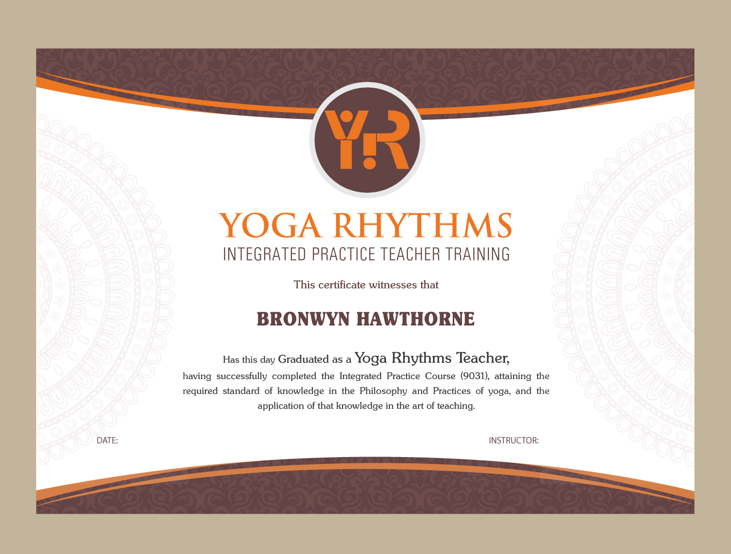 Print Design by meet007 for Yoga Rhythms | Design #16337559