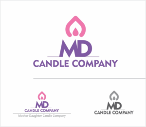 Mother Daughter Candle Company OR Mother Daughter Candle & Co OR MD Candle & Co | Logo Design by inspirodesign