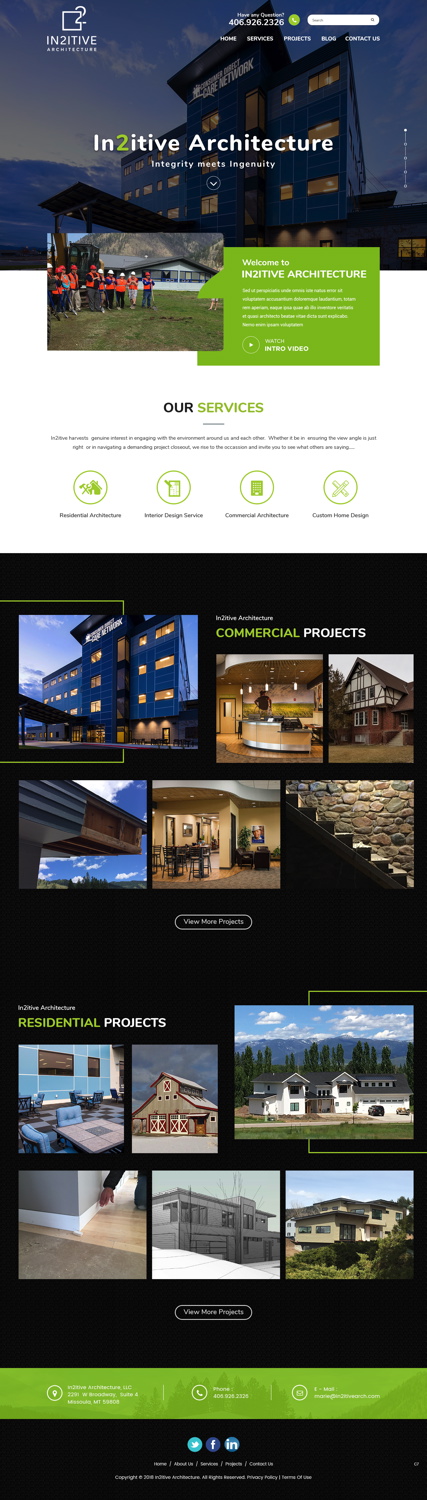 Diseño Web por pb para In2itive Architecture | Diseño #19182185