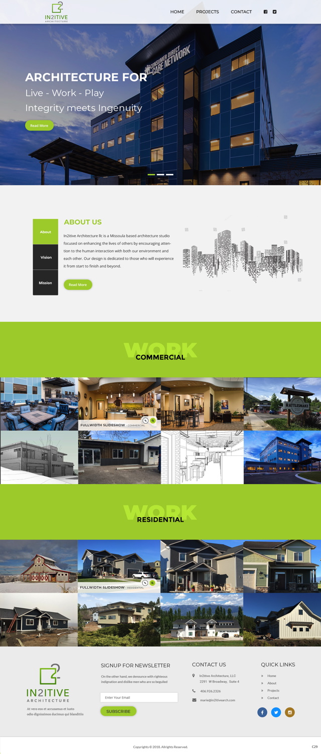 Diseño Web por pb para In2itive Architecture | Diseño #19182201