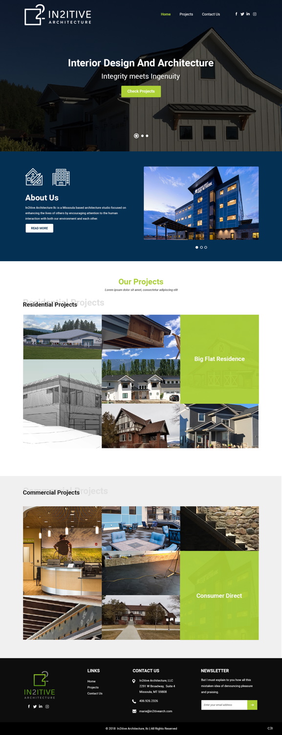 Web Design by pb for In2itive Architecture | Design #19182202