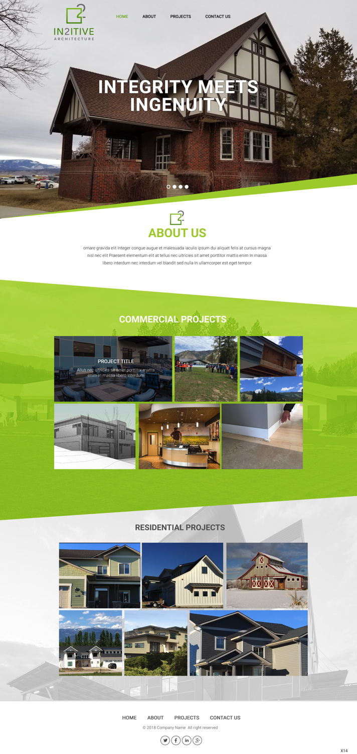 Web Design by pb for In2itive Architecture | Design #19182203