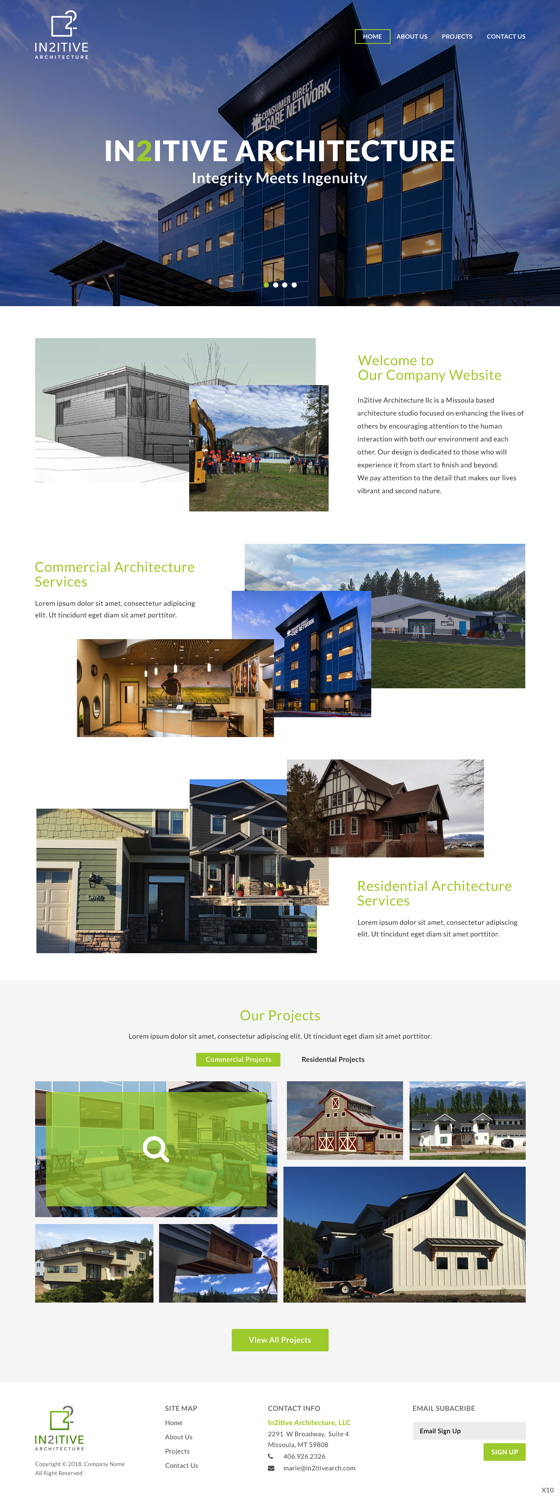 Web Design by pb for In2itive Architecture | Design #19182204