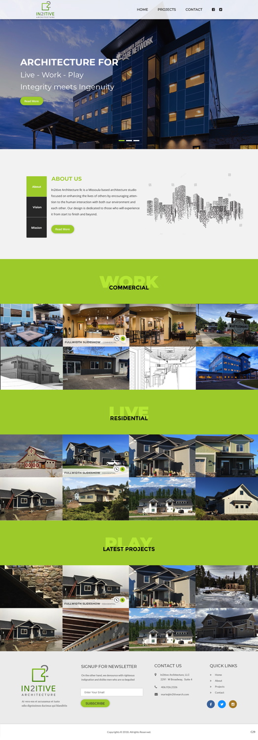 Web Design by pb for In2itive Architecture | Design #19200025