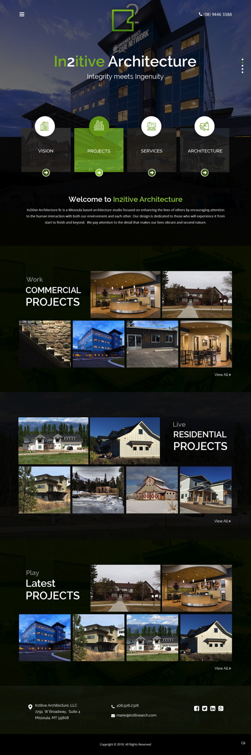 Web Design by pb for In2itive Architecture | Design #19200026