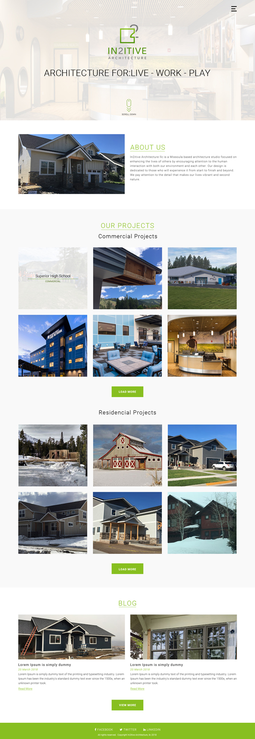 Web Design by Sujit Banerjee for In2itive Architecture | Design #19186708