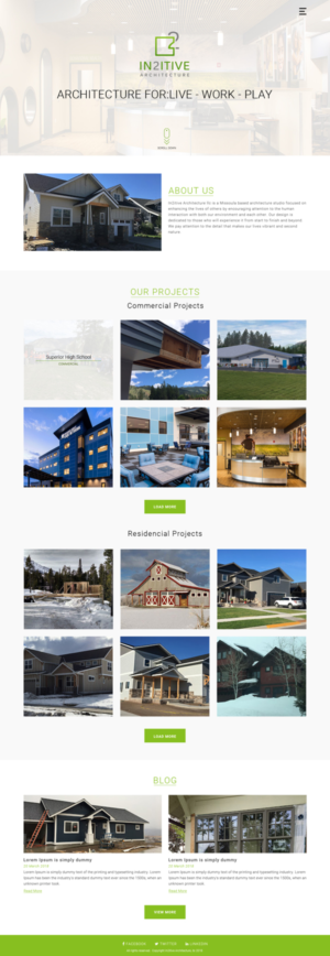 Web Design by Sujit Banerjee for In2itive Architecture | Design: #19186708
