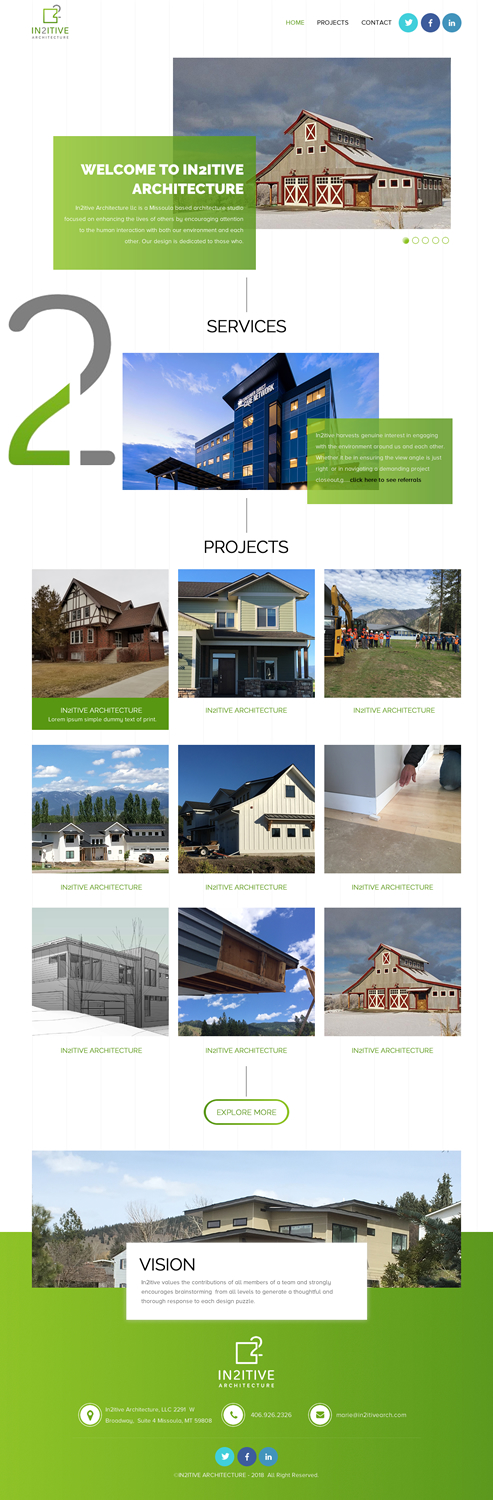 Web Design by rightway for In2itive Architecture | Design #19167018