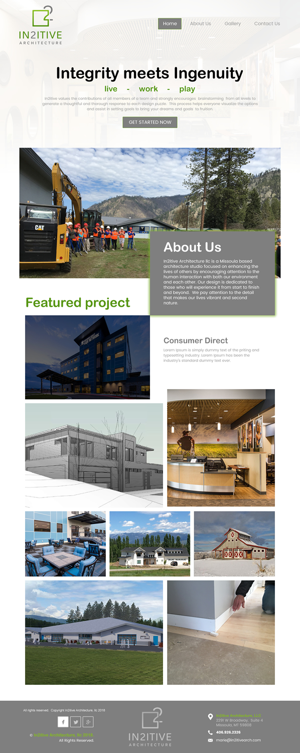 Web Design by rightway for In2itive Architecture | Design #19167022