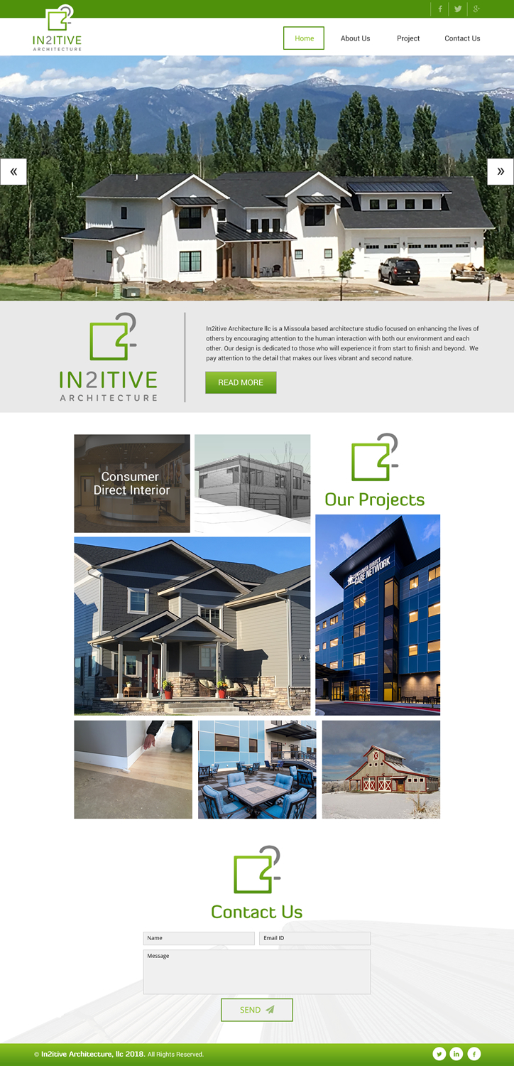 Web Design by rightway for In2itive Architecture | Design #19167029