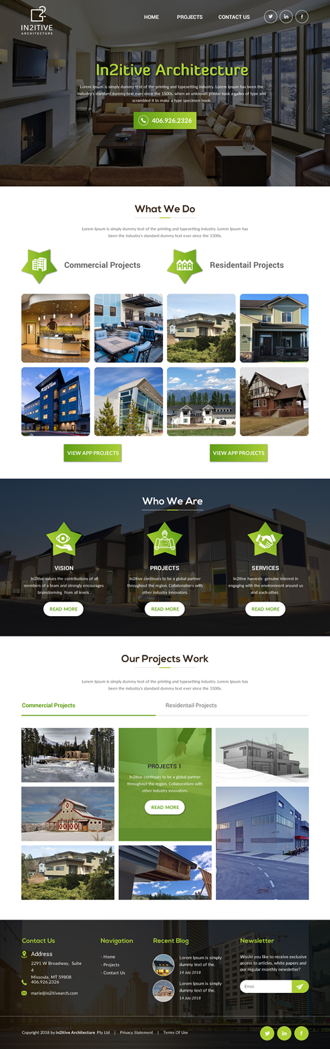 Diseño Web por rightway para In2itive Architecture | Diseño #19167030