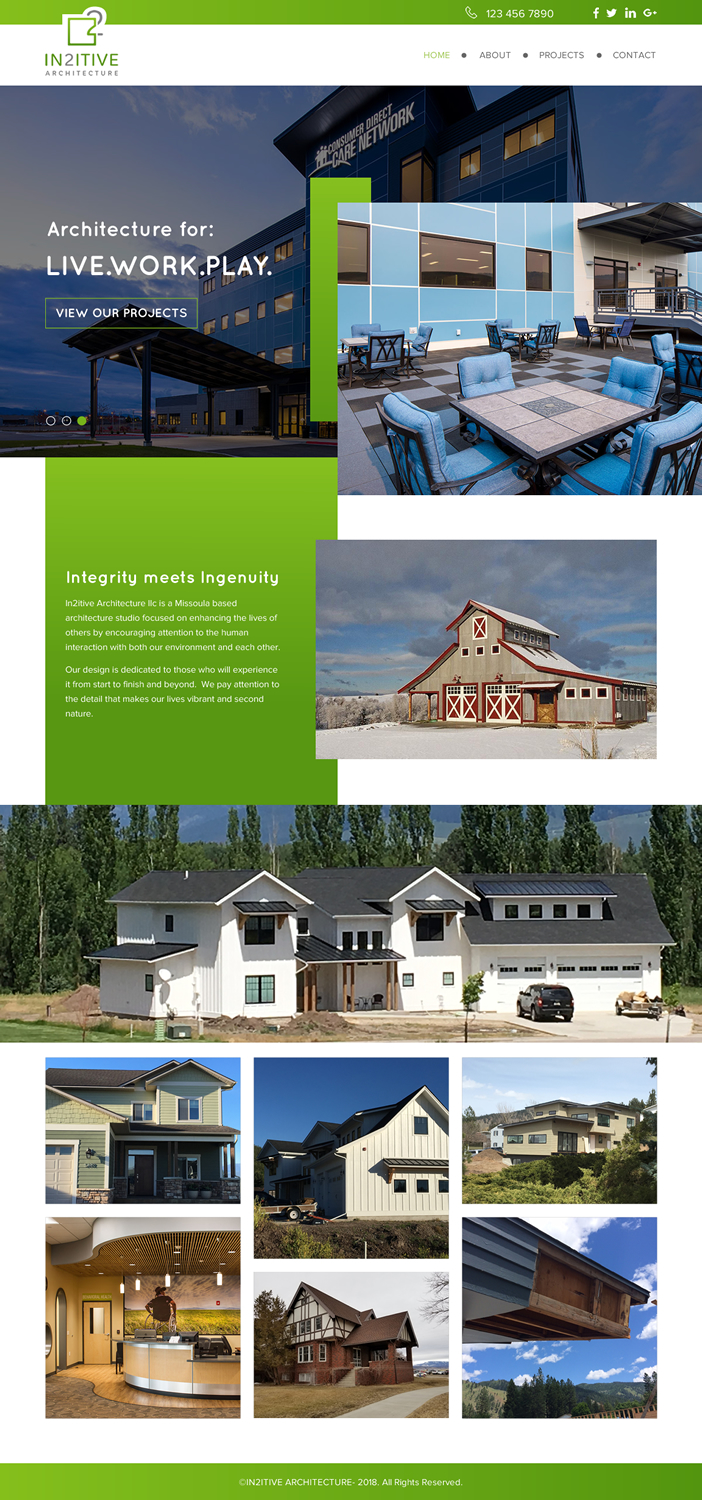Web Design by rightway for In2itive Architecture | Design #19167046