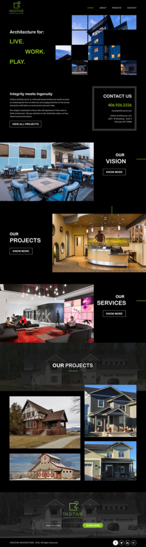 Web Design by rightway for In2itive Architecture | Design: #19167047