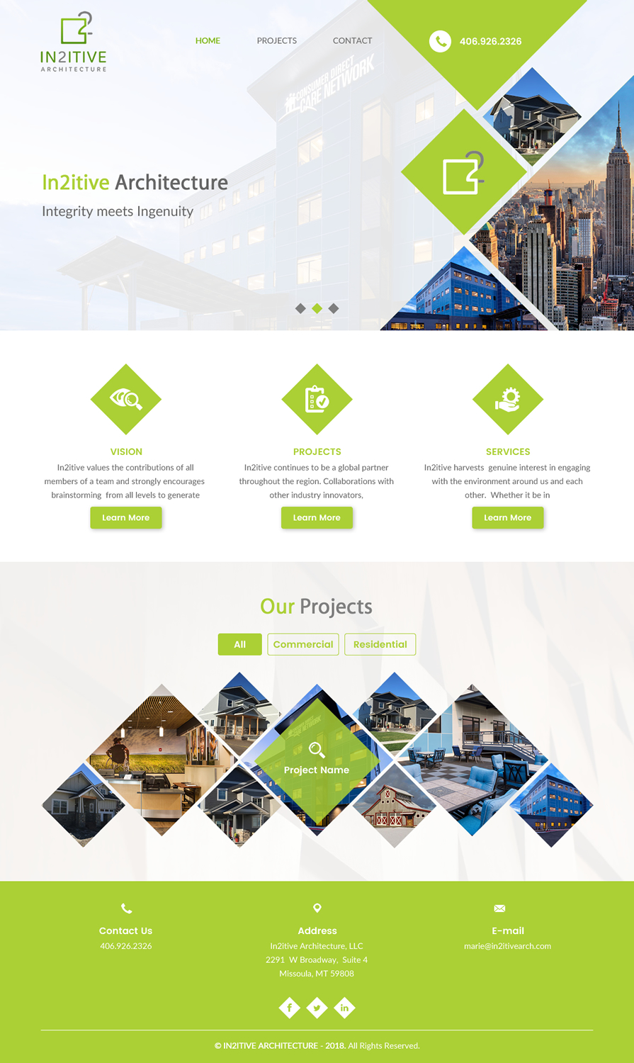 Web Design by rightway for In2itive Architecture | Design #19167055