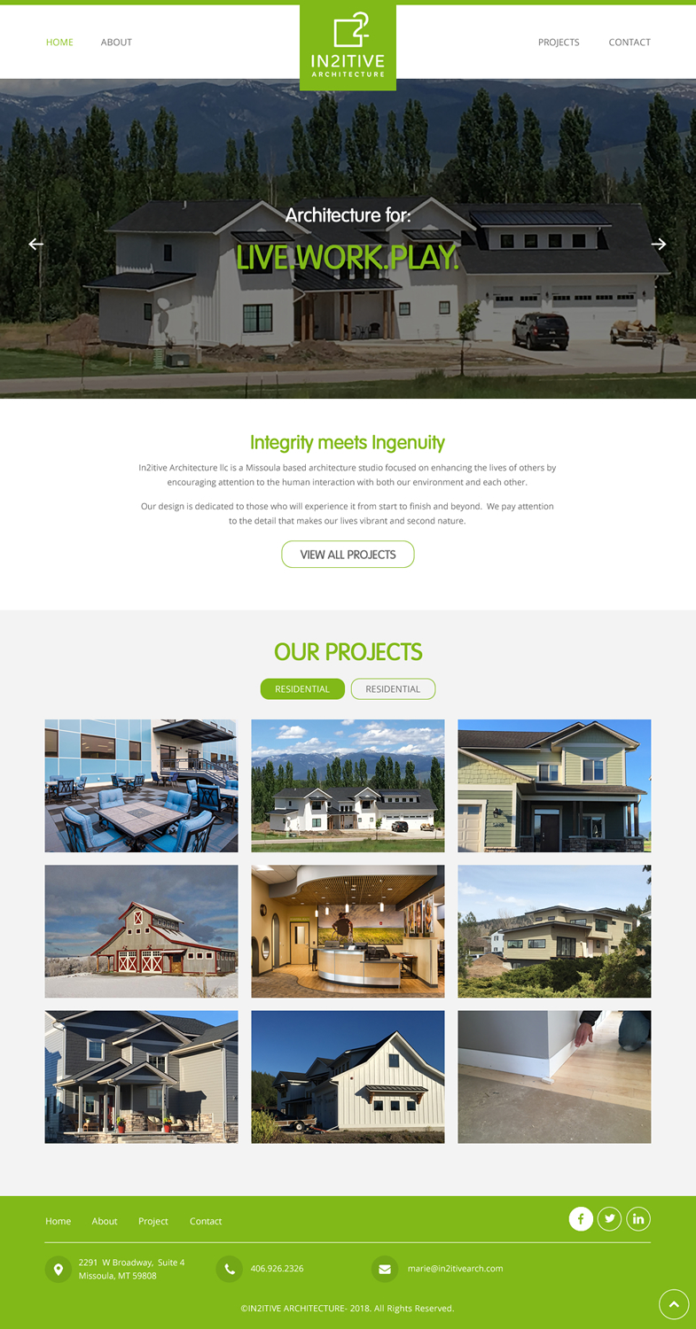 Diseño Web por rightway para In2itive Architecture | Diseño #19167056