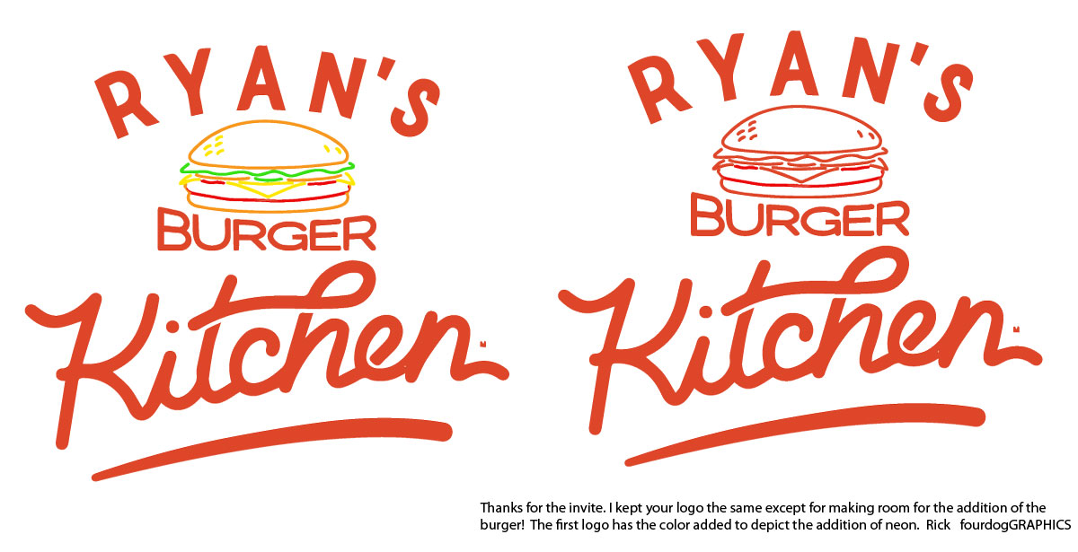 Logo Design by fourdog123 for Ryan's Kitchen 2015 Ltd. | Design #16473349