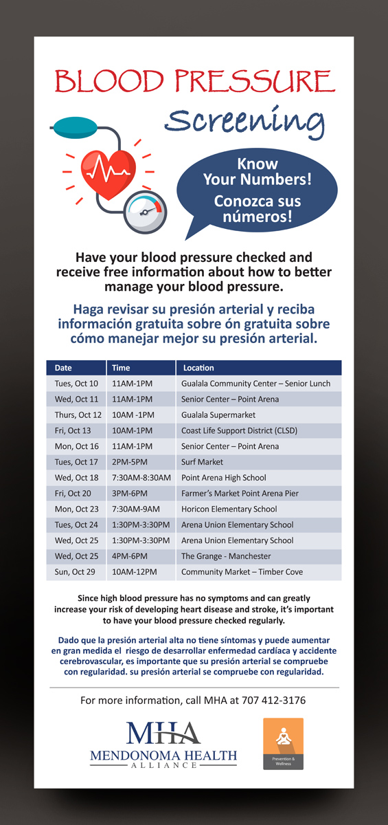 Signage Design by rkailas for Mendonoma Health Alliance | Design #16442354