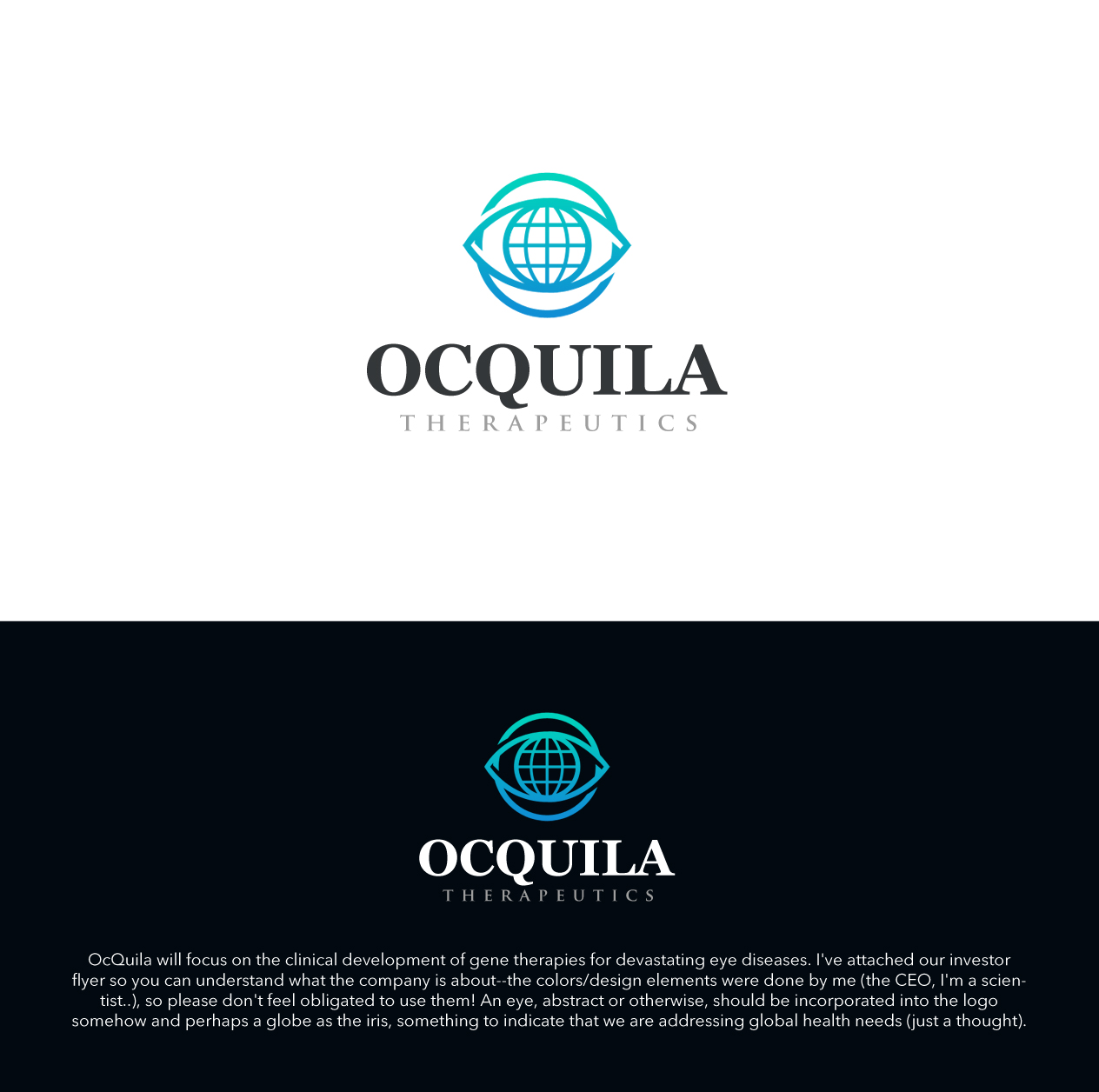 Logo-Design von BehindSymbols für OcQuila Therapeutics | Design #16708116