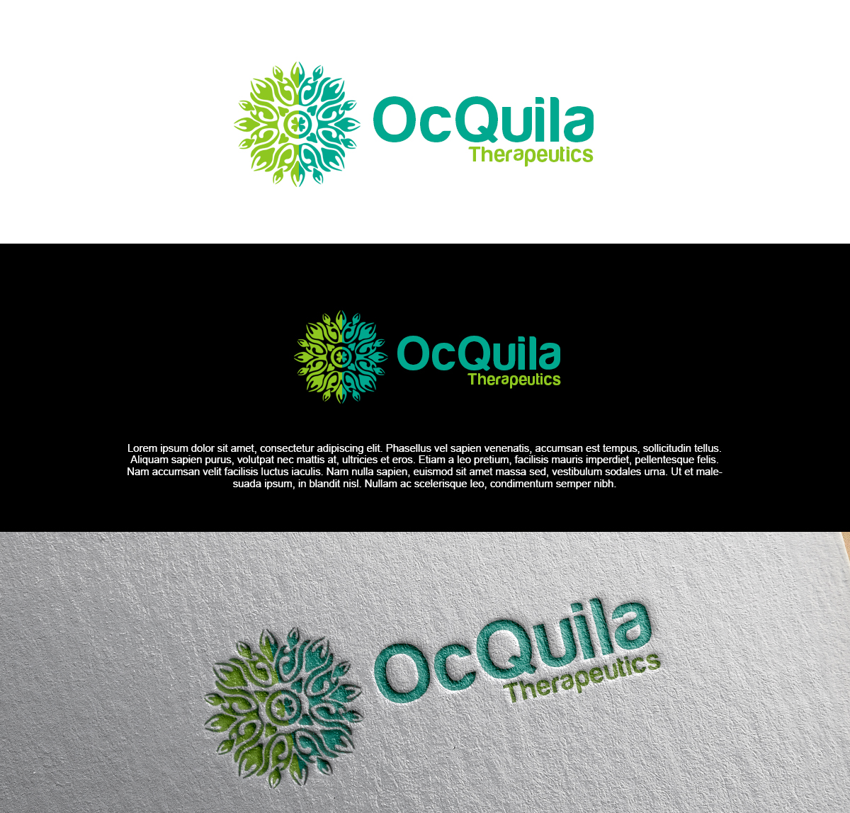 Logo Design by pixelgrapix for OcQuila Therapeutics | Design #16634891