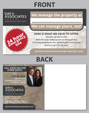 Design de Carte Postale par Black Stallions Impressive Solutions pour Day & Associates | Design #16361746