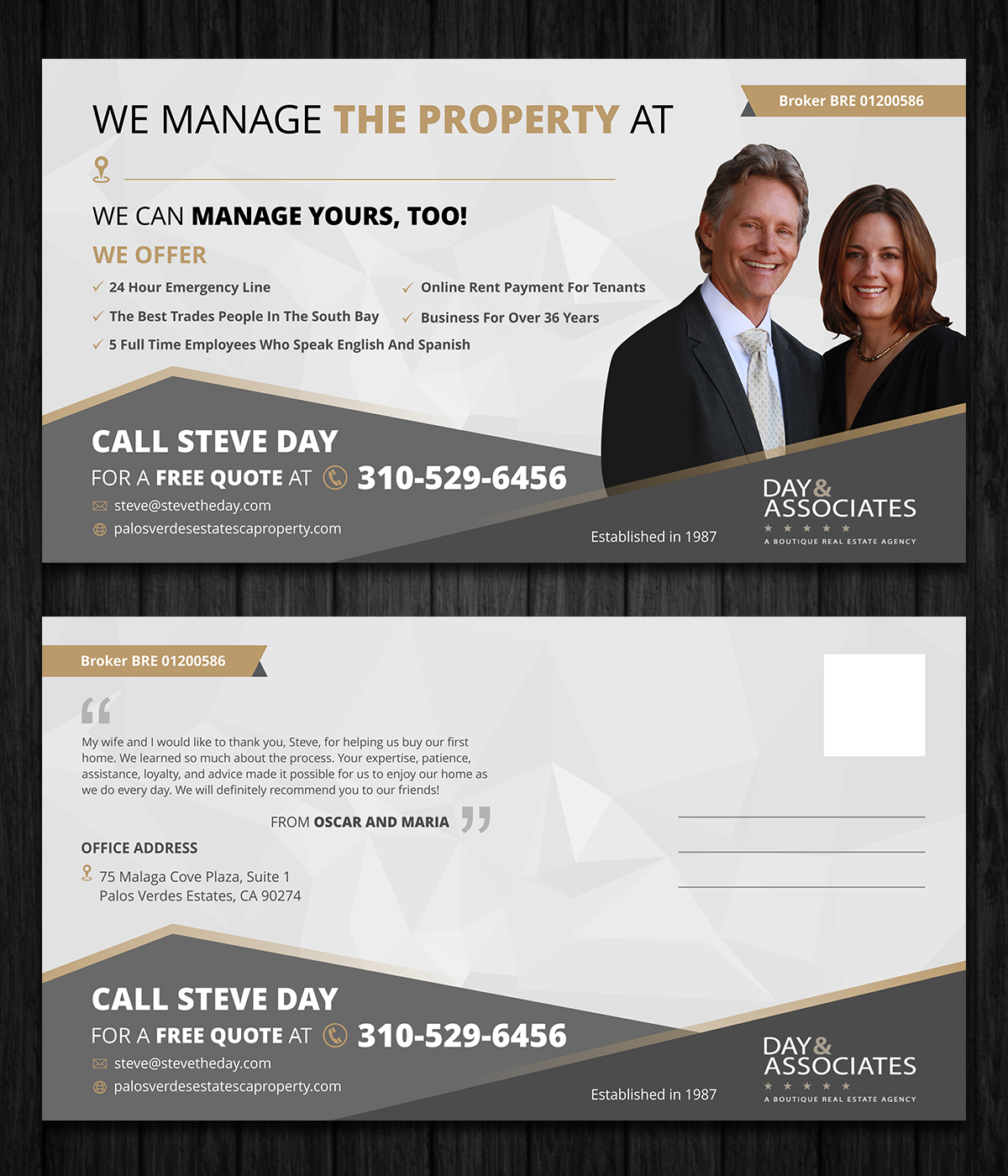 Design de Carte Postale par OwnDesign pour Day & Associates | Design #16337864