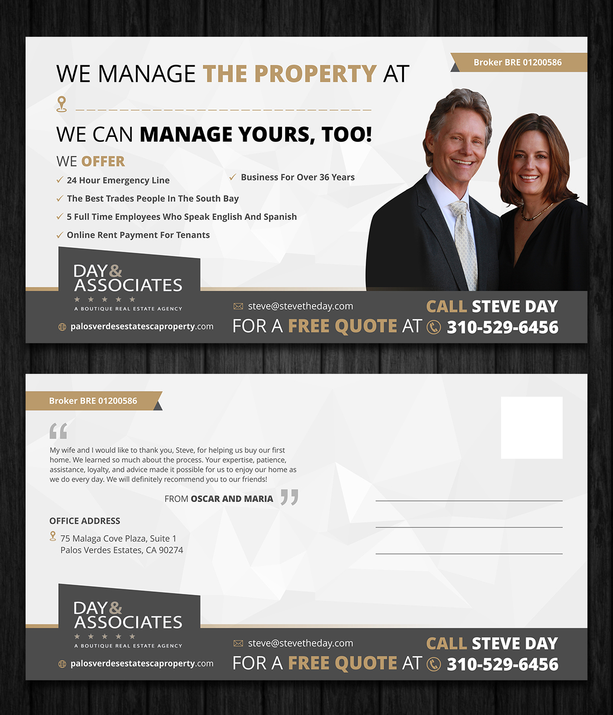 Design de Carte Postale par OwnDesign pour Day & Associates | Design #16338121