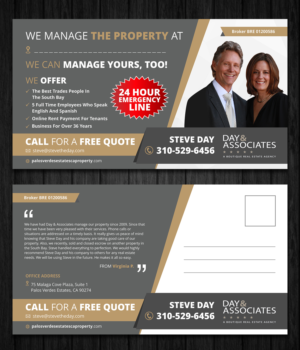 Design de Carte Postale par OwnDesign pour Day & Associates | Design : #16347569