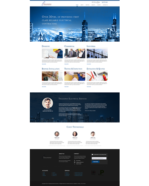 Wordpress Design by Emmanuel for Treadaway Electrical Services | Design: #2712610