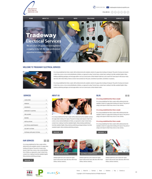 Wordpress Design by pb for Treadaway Electrical Services | Design: #2673777