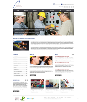 Wordpress Design by pb for Treadaway Electrical Services | Design: #2673782