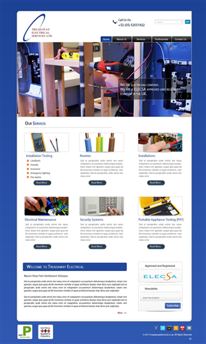 Wordpress Design by pb for Treadaway Electrical Services | Design: #2673793