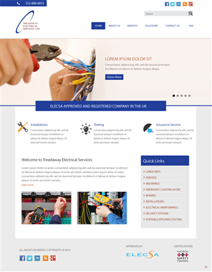 Wordpress Design by pb for Treadaway Electrical Services | Design: #2682750