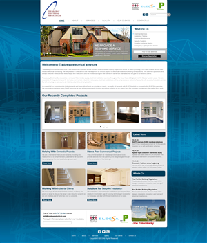 Wordpress Design by Impressive Solutions for Treadaway Electrical Services | Design: #2663286