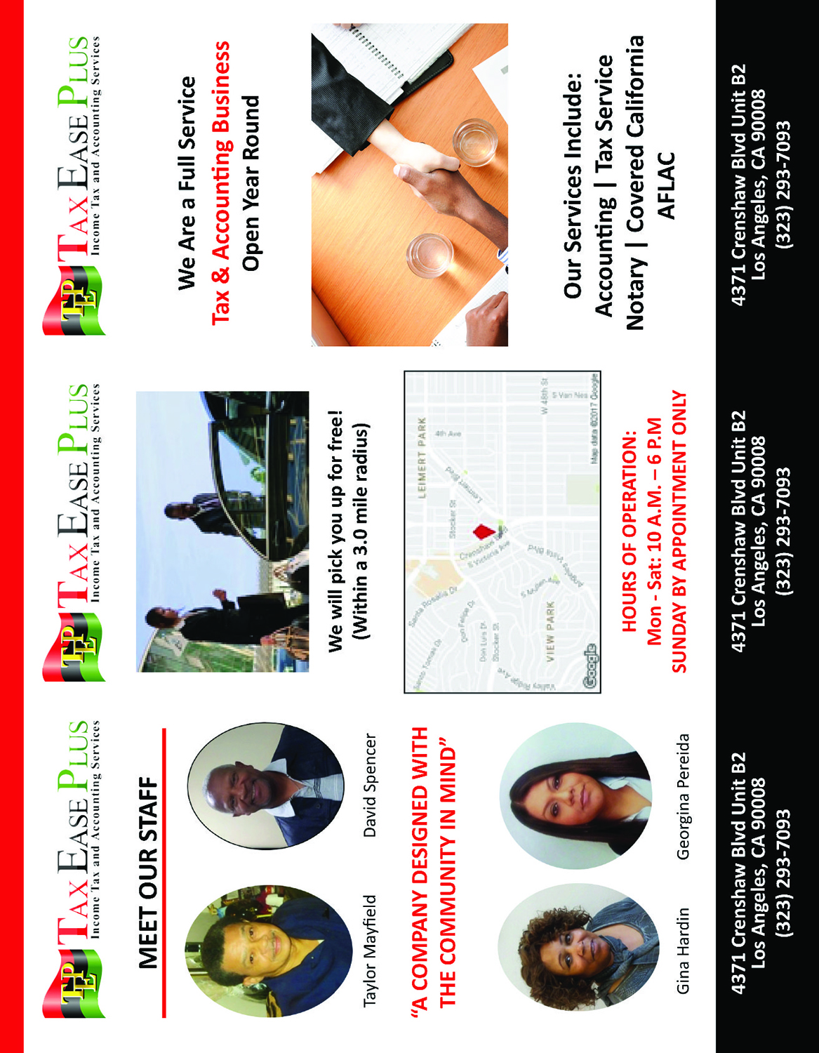 Brochure Design by vanessa_orejel for Tax Ease Plus Accounting Services | Design #16356795