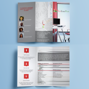 Broschüren-Design von GlamGuru für Tax Ease Plus Accounting Services | Design #16361358